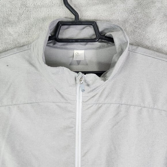 Womens Gray GapFit Jacket Full Zip Long Sleeve Mock Neck Polyester Blend Size XL - Picture 4 of 12